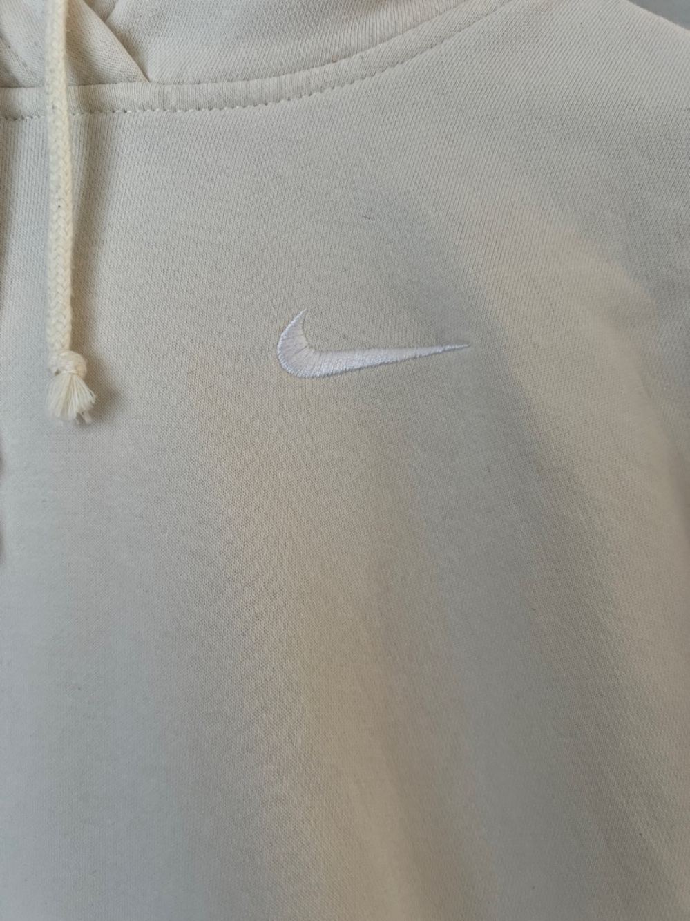 NIKE SPORTSWEAR FLEECE HOODIE, Coconut Milk/White, XS - Picture 3 of 7